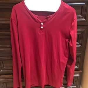 Red men's long sleeve t-shirt